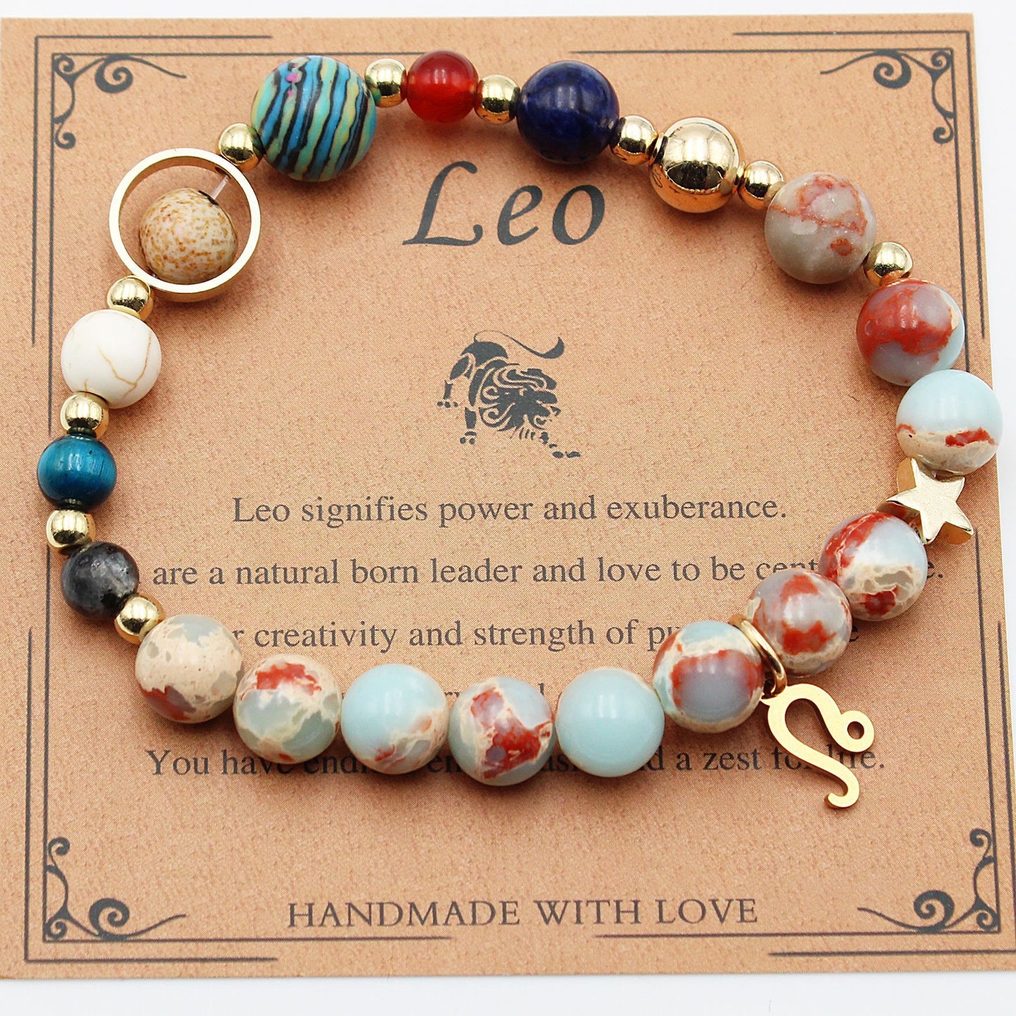 Twelve Constellations Natural Stone Bracelet