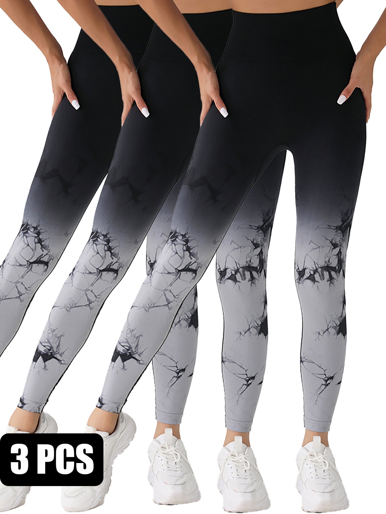 3 Pack Women's Tie Dye Yoga Pants