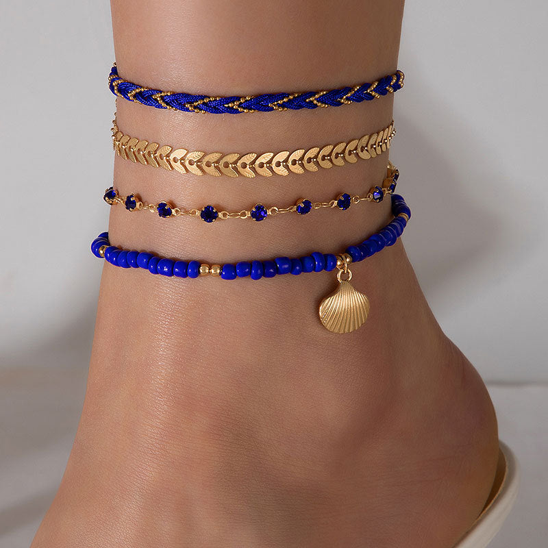 4pcs  Anklet Set