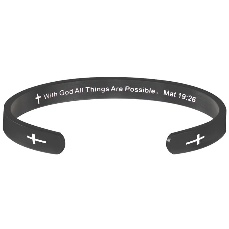 Men's New C- Shaped Stainless Steel Bracelet