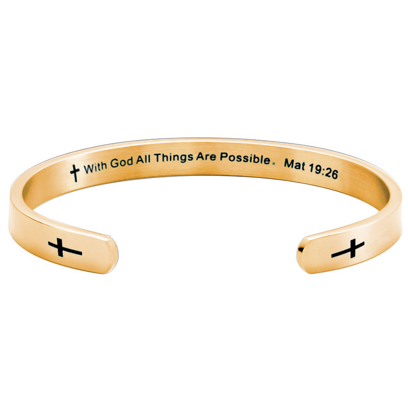 Men's New C- Shaped Stainless Steel Bracelet