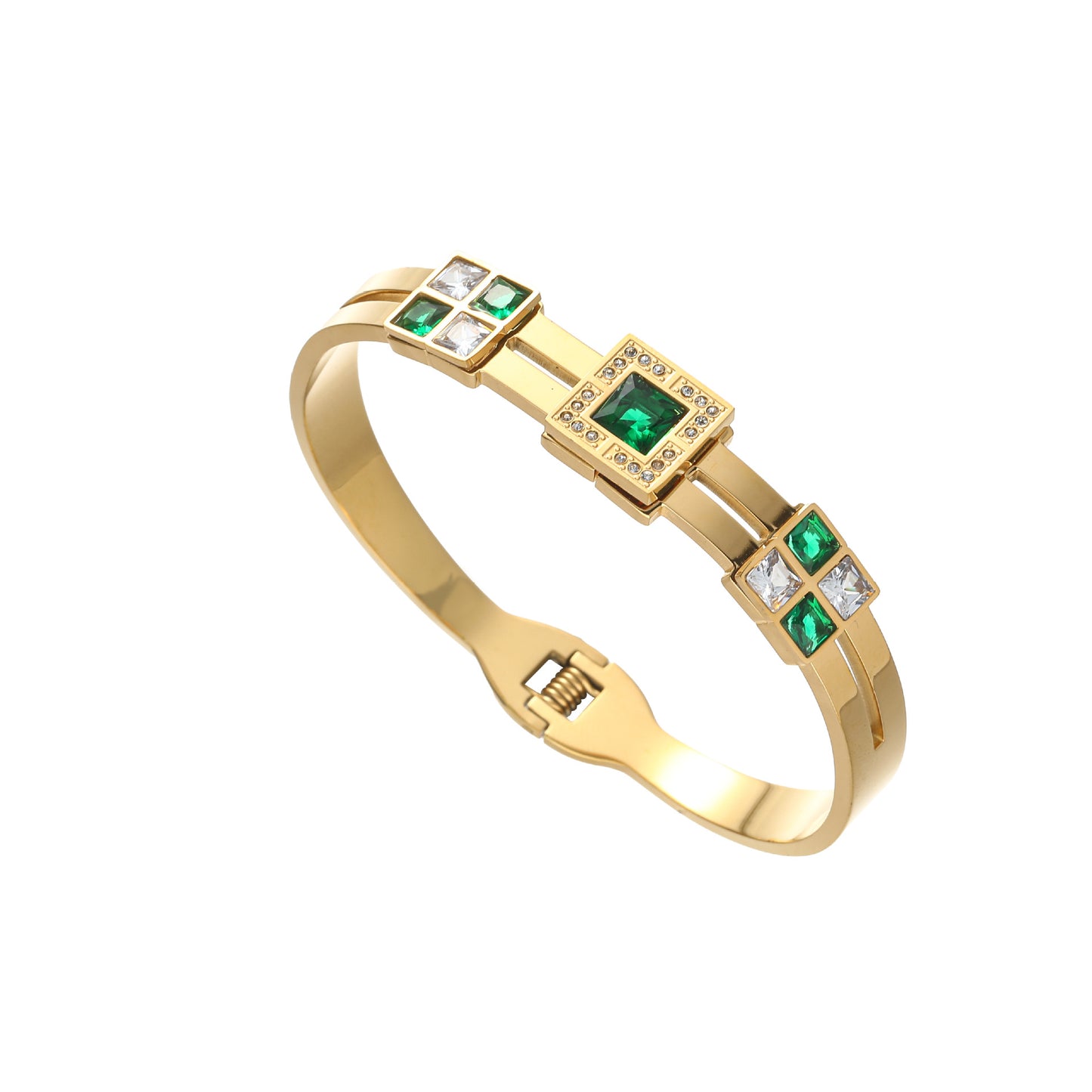 Titanium Steel Plated 18K Gold Bracelet