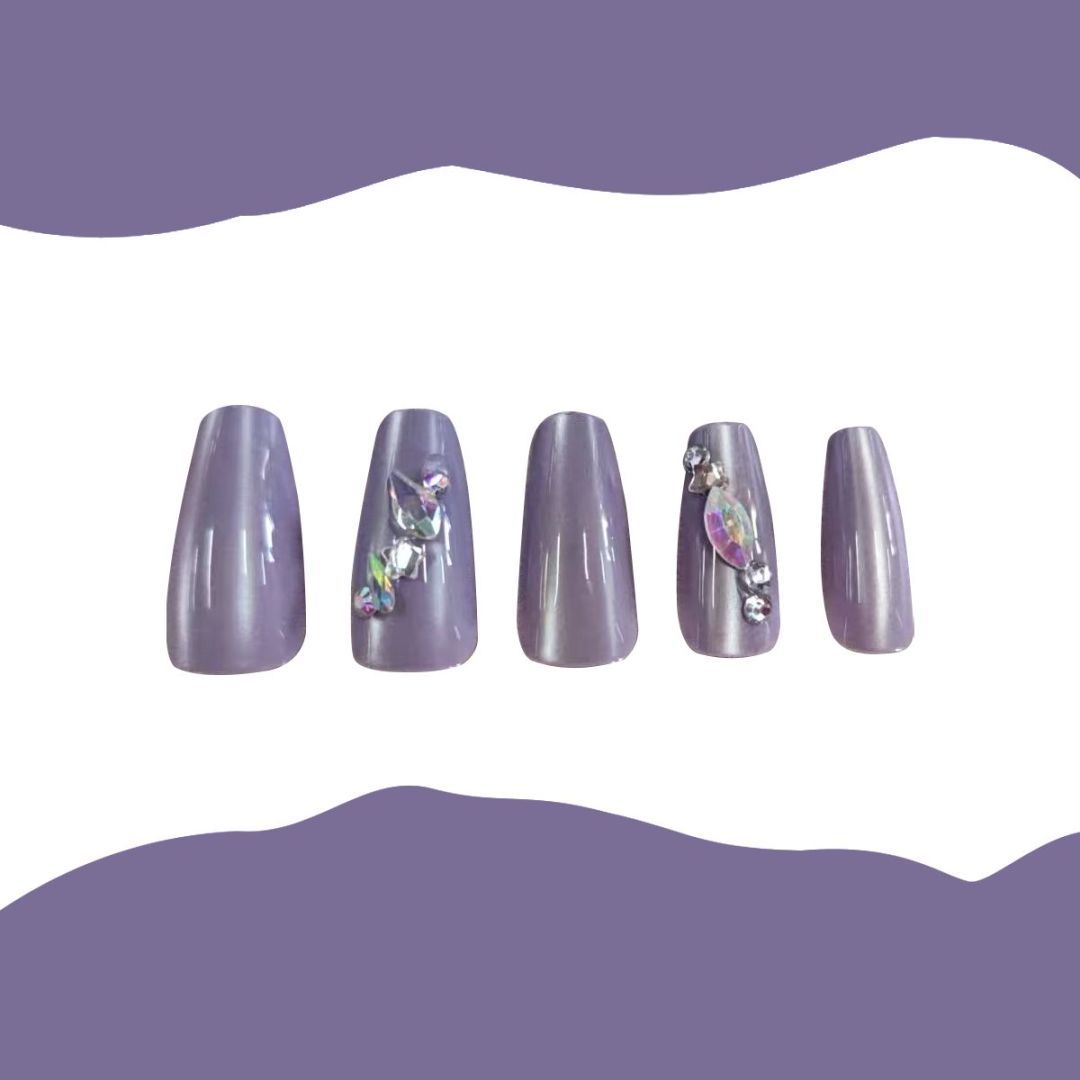 Diamond Nails Brownish-Gray