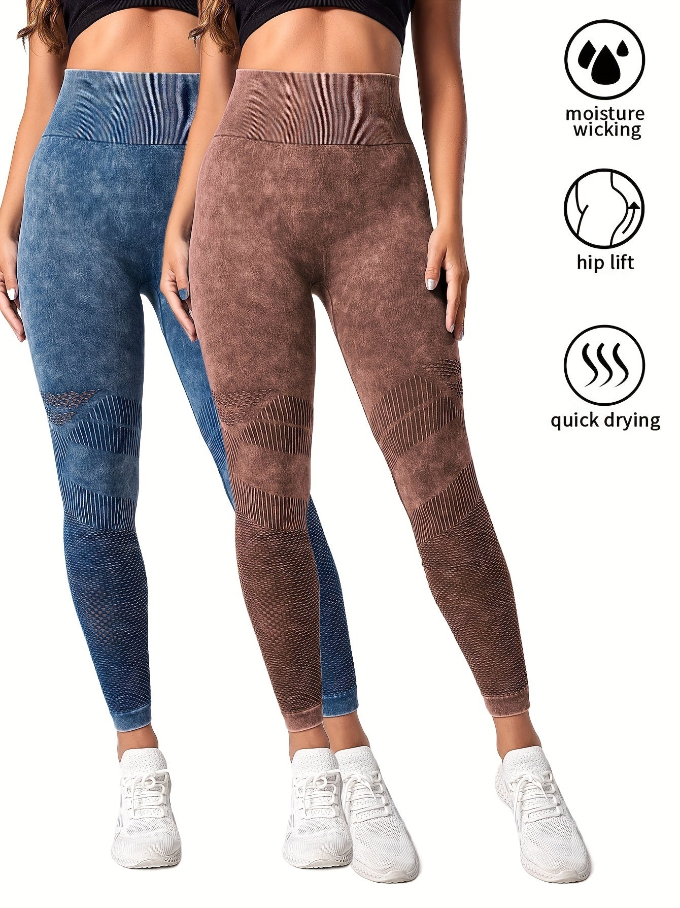 2 Pack Wide Waistband Yoga Pants