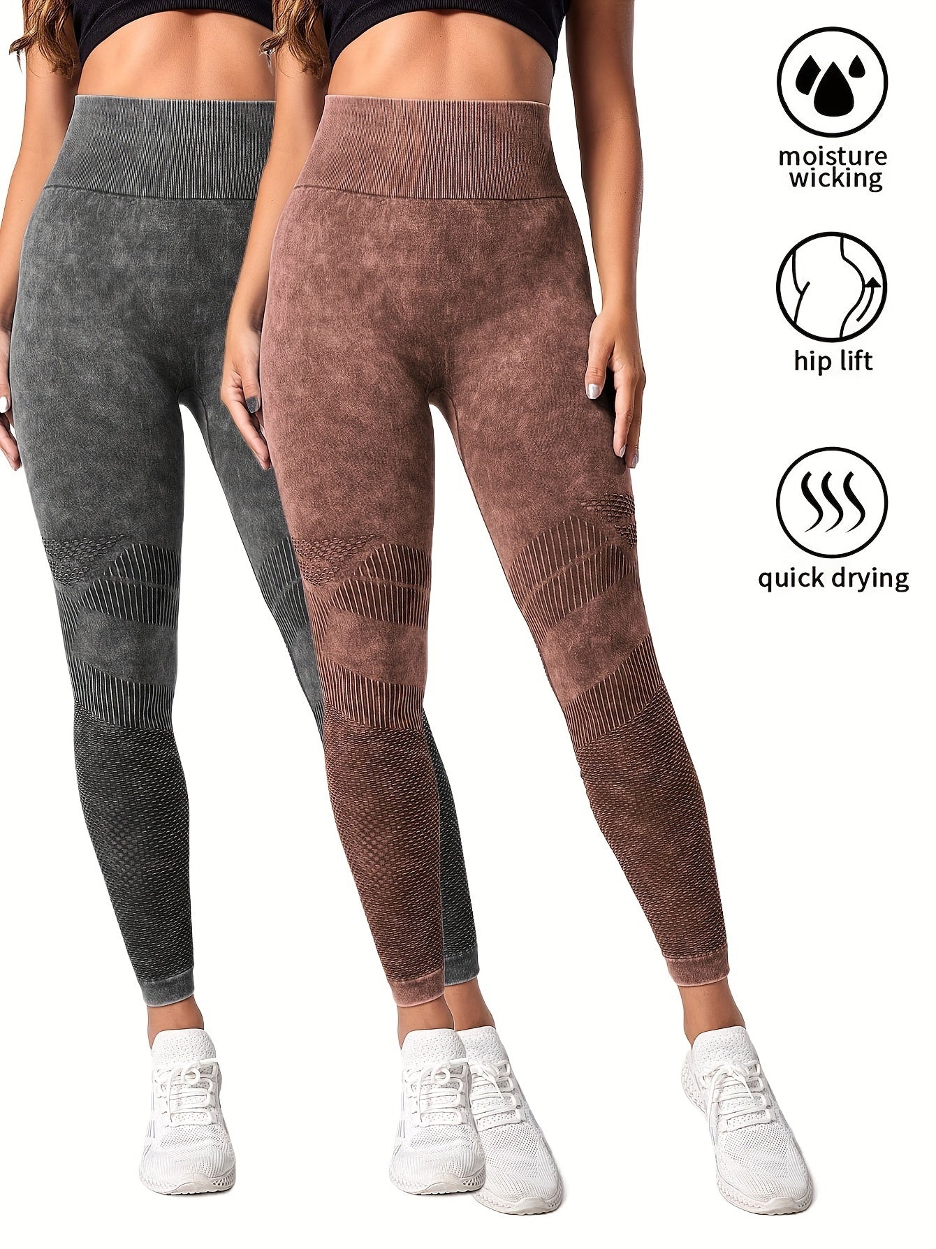 2 Pack Wide Waistband Yoga Pants