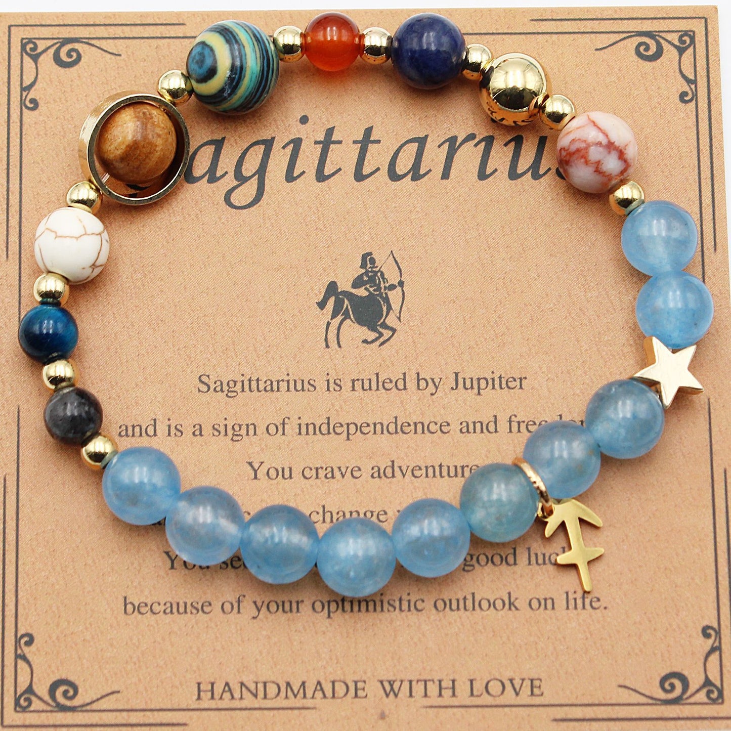 Twelve Constellations Natural Stone Bracelet