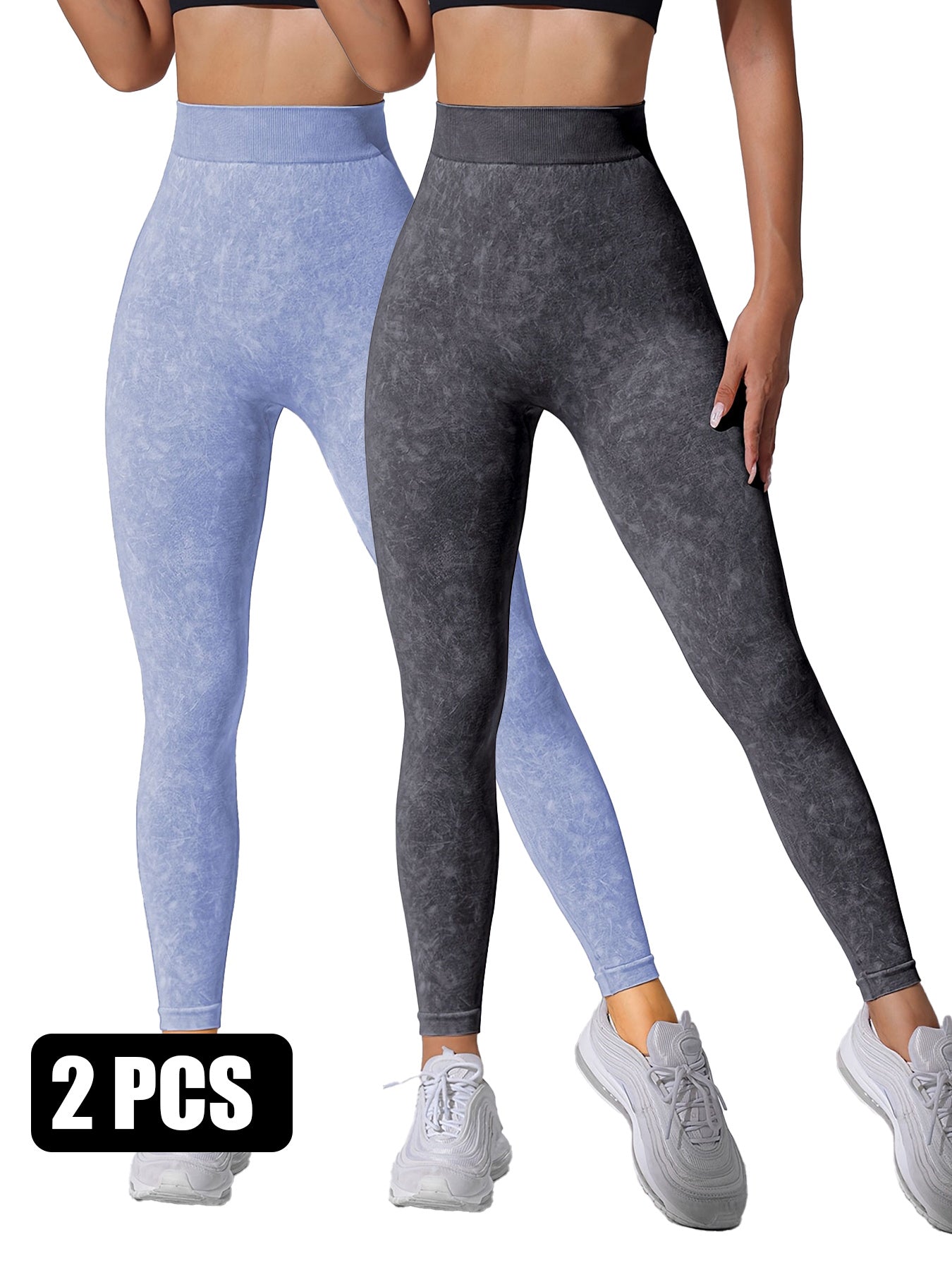 2 Pieces High Waist V Back Yoga Pants