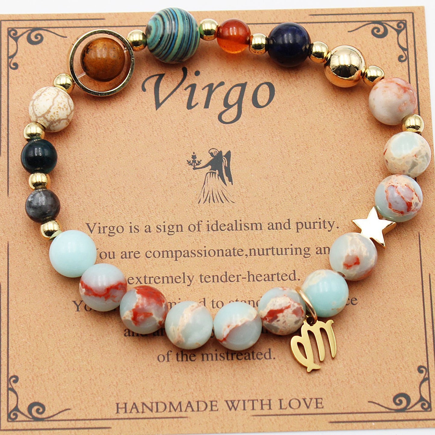 Twelve Constellations Natural Stone Bracelet
