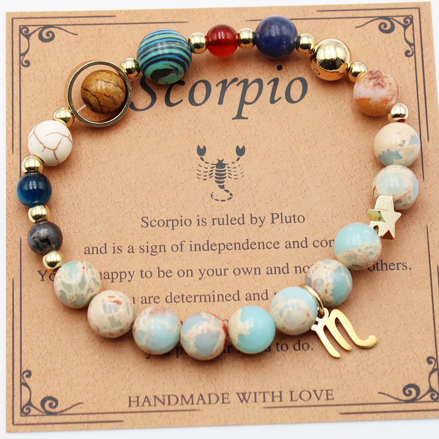 Twelve Constellations Natural Stone Bracelet