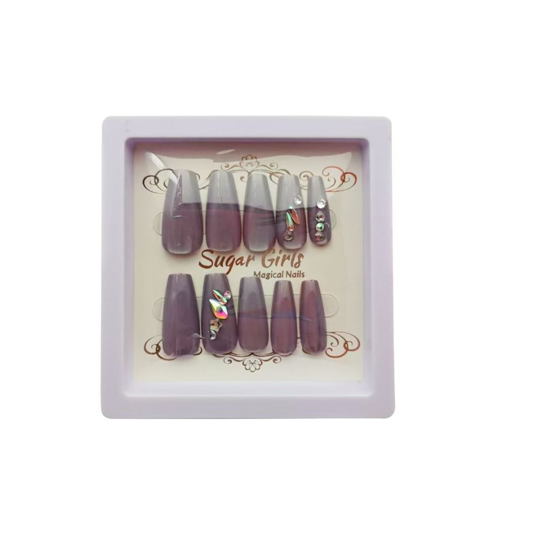 Diamond Nails Brownish-Gray