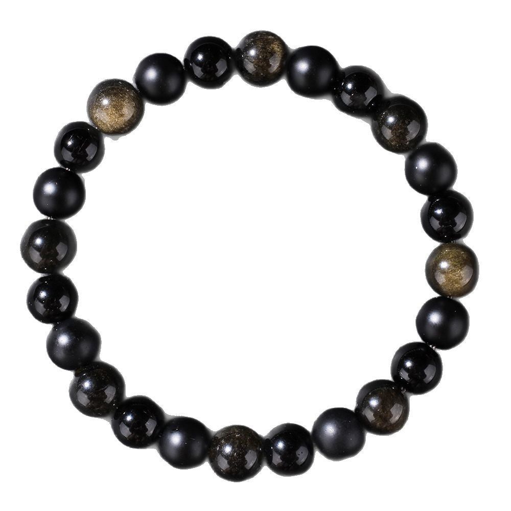 Men's Natural Stone Bracelet Black