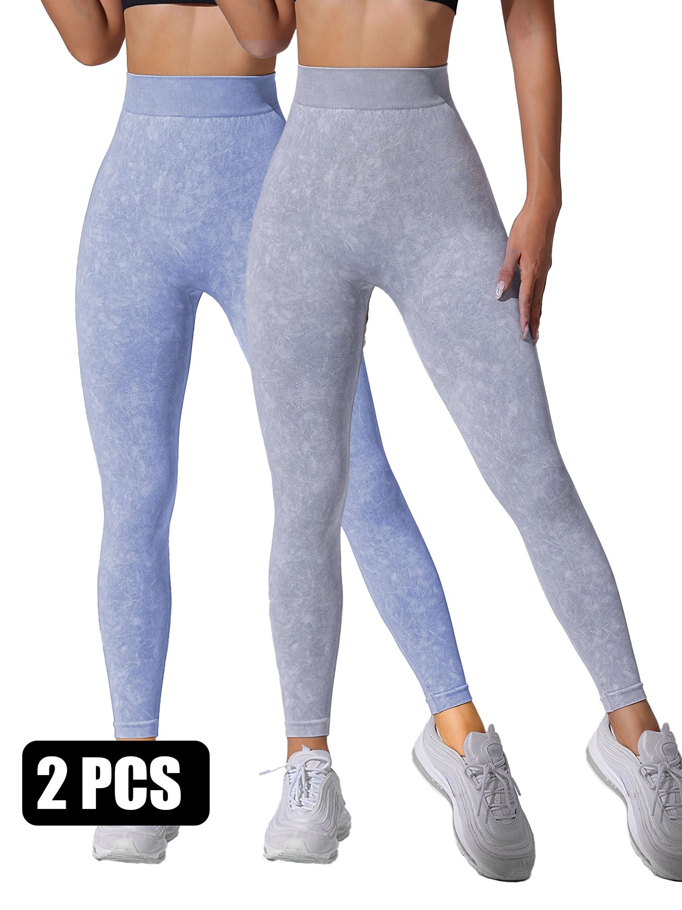 2 Pieces High Waist V Back Yoga Pants