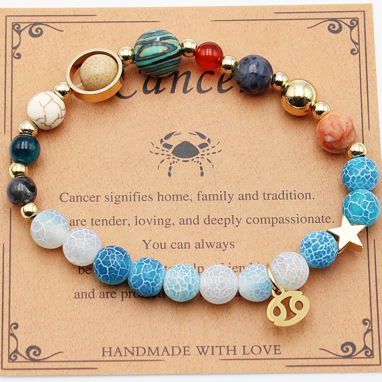 Twelve Constellations Natural Stone Bracelet