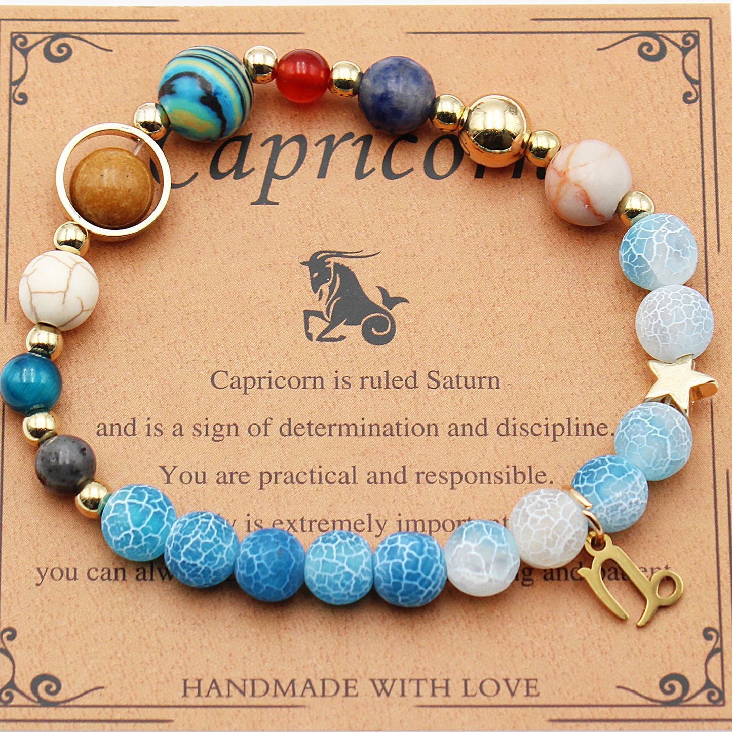 Twelve Constellations Natural Stone Bracelet