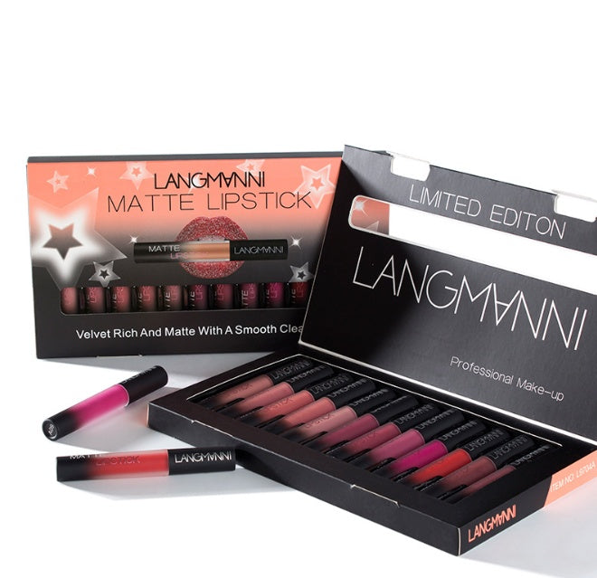 Langmanni Matte Lipstick 12 pcs. Set