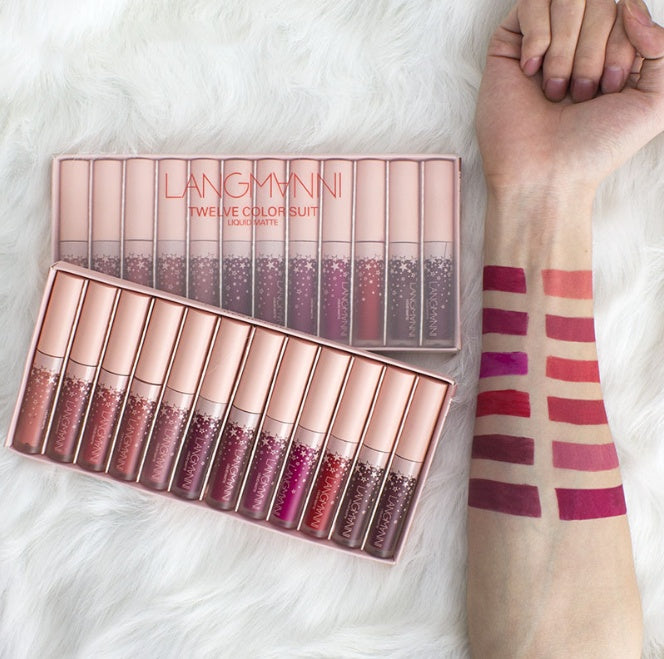 Langmanni Matte Lipstick 12 pcs. Set