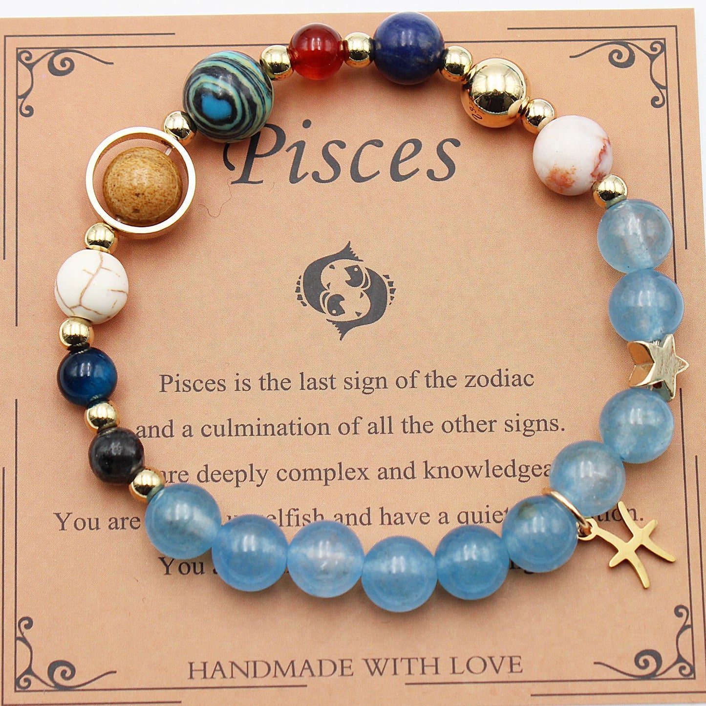 Twelve Constellations Natural Stone Bracelet