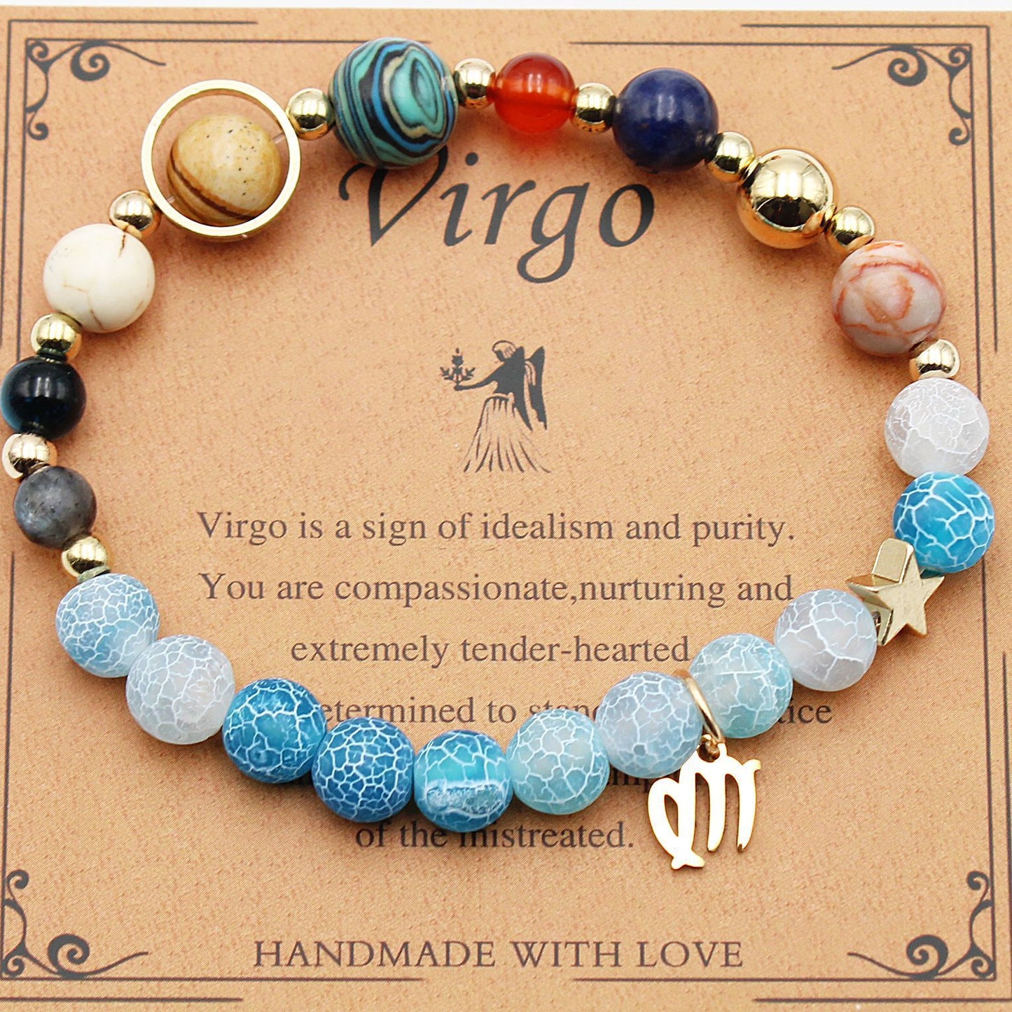Twelve Constellations Natural Stone Bracelet